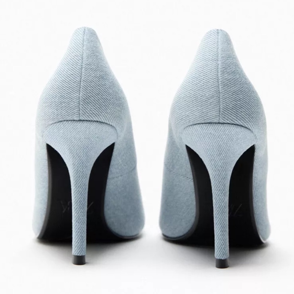 Zara denim heels and matching purse - Picture 3 of 6